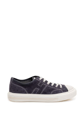 HOGAN - H691 Suede Sneakers with Visible Stitching - Blue - LIDIASHOPPING® - Official Website