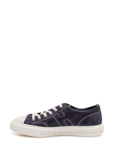 HOGAN - H691 Suede Sneakers with Visible Stitching - Blue - LIDIASHOPPING® - Official Website