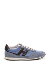 HOGAN - H699 Sneakers with Contrast Inserts - Blue - LIDIASHOPPING® - Official Website