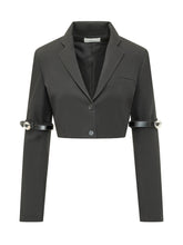 COPERNI - Hybrid Cropped Jacket with Sleeve Straps - Black - LIDIASHOPPING® - Official Website