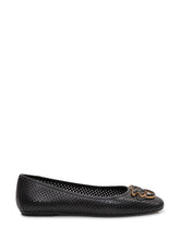 PINKO - Perforated Leather Ballet Flats - Black - LIDIASHOPPING® - Official Website