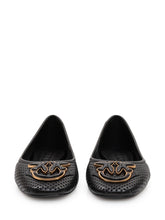 PINKO - Perforated Leather Ballet Flats - Black - LIDIASHOPPING® - Official Website