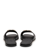 PINKO - Ciabatta in pelle con dettaglio metallico - Nero | Lidia Shopping | Official Website