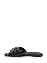 PINKO - Ciabatta in pelle con dettaglio metallico - Nero | Lidia Shopping | Official Website