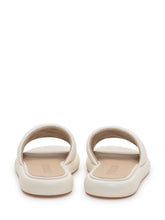 PINKO - Ciabatta in pelle imbottita con dettaglio logo - Bianco | Lidia Shopping ® | Official Website