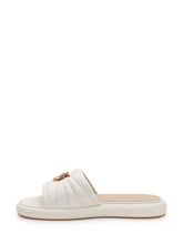 PINKO - Ciabatta in pelle imbottita con dettaglio logo - Bianco | Lidia Shopping ® | Official Website