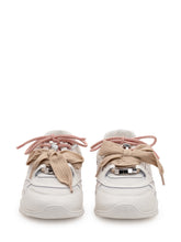 PINKO - Sneaker in pelle e suede con dettagli metallici - Bianco - LIDIASHOPPING® - Official Website
