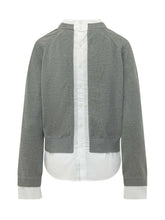 SEMICOUTURE - Maglia Girocollo con Inserto Camicia - Grigio - LIDIASHOPPING® - Official Website