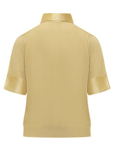 SEMICOUTURE - Short Sleeve Knit Polo Shirt - Yellow - LIDIASHOPPING® - Official Website