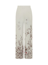 SEMICOUTURE - Pantalone Angeline a Gamba Larga con Stampa Floreale - Bianco - LIDIASHOPPING® - Official Website