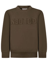 GOLDEN GOOSE KIDS - Felpa con Logo Frontale Ricamato - Verde - LIDIASHOPPING® - Official Website