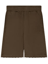 GOLDEN GOOSE KIDS - Shorts con Vita Elasticizzata e Bordo Grezzo - Verde - LIDIASHOPPING® - Official Website