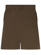 GOLDEN GOOSE KIDS - Shorts con Vita Elasticizzata e Bordo Grezzo - Verde - LIDIASHOPPING® - Official Website
