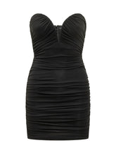 ELISABETTA FRANCHI - Abito Drappeggiato Corto - Nero | Lidia Shopping | Official Website