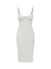 ELISABETTA FRANCHI - Corset Midi Dress - White | Lidia Shopping ® | Official Website