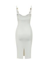 ELISABETTA FRANCHI - Abito Corsetto Midi - Bianco | Lidia Shopping | Official Website