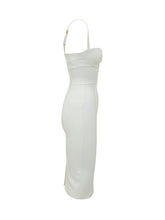 ELISABETTA FRANCHI - Abito Corsetto Midi - Bianco | Lidia Shopping | Official Website