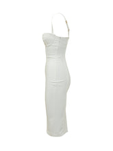 ELISABETTA FRANCHI - Abito Corsetto Midi - Bianco | Lidia Shopping | Official Website