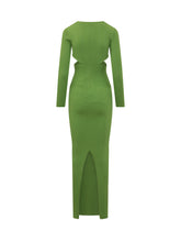 ELISABETTA FRANCHI - Cross Over Knit Maxi Dress - Green - LIDIASHOPPING® - Official Website