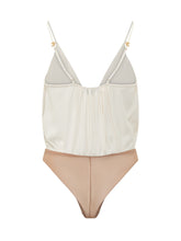 ELISABETTA FRANCHI - Draped Bodysuit - White - LIDIASHOPPING® - Official Website
