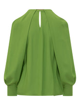 ELISABETTA FRANCHI - Blouse With Ring Detail - Green - LIDIASHOPPING® - Official Website