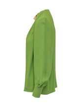ELISABETTA FRANCHI - Blouse With Ring Detail - Green - LIDIASHOPPING® - Official Website
