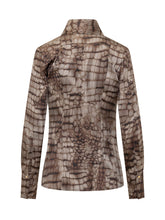 ELISABETTA FRANCHI - Animal Print Shirt - Brown - LIDIASHOPPING® - Official Website