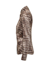 ELISABETTA FRANCHI - Animal Print Shirt - Brown - LIDIASHOPPING® - Official Website
