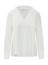 ELISABETTA FRANCHI - V Neck Shirt - White - LIDIASHOPPING® - Official Website