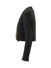 ELISABETTA FRANCHI - Giacca Corta con Profili a Contrasto - Nero - LIDIASHOPPING® - Official Website