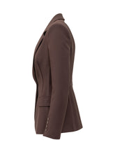 ELISABETTA FRANCHI - Tailored Single-Breasted Blazer - Brown - LIDIASHOPPING® - Official Website