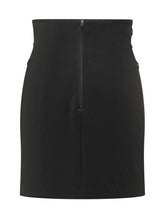 ELISABETTA FRANCHI - Gonna a Vita Alta con Cinturini e Fibbie - Nero | Lidia Shopping | Official Website