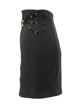ELISABETTA FRANCHI - Gonna a Vita Alta con Cinturini e Fibbie - Nero | Lidia Shopping | Official Website
