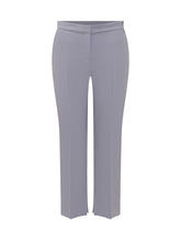 ELISABETTA FRANCHI - Straight Leg Trousers with Front Pleat - Purple - LIDIASHOPPING® - Official Website