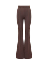 ELISABETTA FRANCHI - Pantalone A Zampa A Vita Alta - Rosso - LIDIASHOPPING® - Official Website