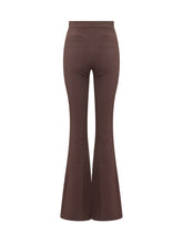 ELISABETTA FRANCHI - Pantalone A Zampa A Vita Alta - Rosso - LIDIASHOPPING® - Official Website