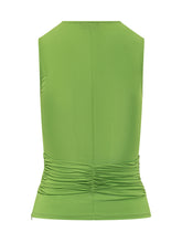 ELISABETTA FRANCHI - Twist Knot Top - Green - LIDIASHOPPING® - Official Website