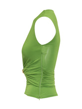 ELISABETTA FRANCHI - Twist Knot Top - Green - LIDIASHOPPING® - Official Website