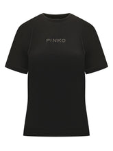 PINKO - T-shirt with Front Logo - Black - LIDIASHOPPING® - Official Website