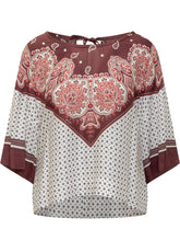PINKO - Paisley Print Twill Blouse - Red - LIDIASHOPPING® - Official Website