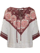 PINKO - Paisley Print Twill Blouse - Red - LIDIASHOPPING® - Official Website