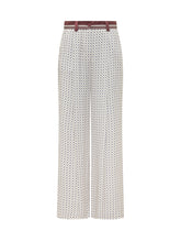 PINKO - Ruth Wide Leg Pants - White - LIDIASHOPPING® - Official Website