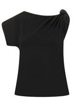 PINKO - Top Monospalla con Drappeggio - Nero - LIDIASHOPPING® - Official Website