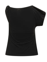 PINKO - Top Monospalla con Drappeggio - Nero - LIDIASHOPPING® - Official Website