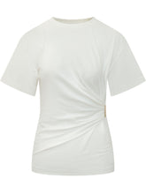 PINKO - T-shirt with Side Knot Detail - White - LIDIASHOPPING® - Official Website