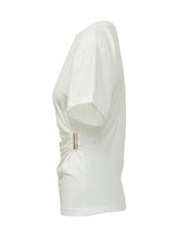 PINKO - T-shirt with Side Knot Detail - White - LIDIASHOPPING® - Official Website