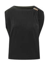 PINKO - Sleeveless Top with Shoulder Detail - Black - LIDIASHOPPING® - Official Website