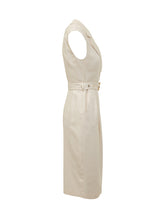 PINKO - Dress Amadine with Belt and Lapel Neckline - Beige - LIDIASHOPPING® - Official Website