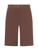 PINKO - Tailored Bermuda Shorts with Button - Brown - LIDIASHOPPING® - Official Website