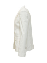 PINKO - Single-Breasted Linen Blazer - White - LIDIASHOPPING® - Official Website